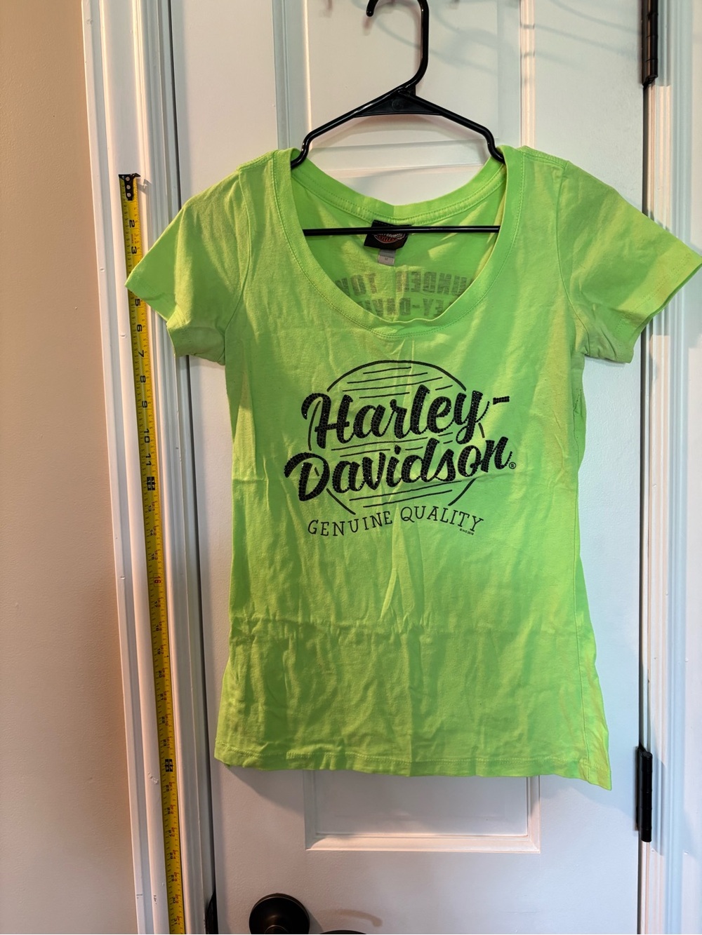 Harley-Davidson Neon Green Logo Tee with Black Patch